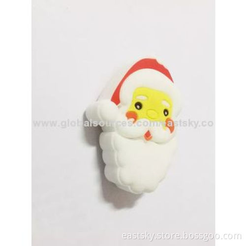 Custom Santa Claus shaped thumb drive, made of soft PVC material, OEM orders are welcomeNew